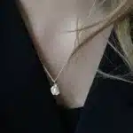 Collier femme pendentif perle baroque argent 1