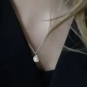 Collier femme pendentif perle baroque argent 1