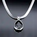Collier goutte colorée femme 2
