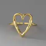 Bague femme coeur ajouré 2