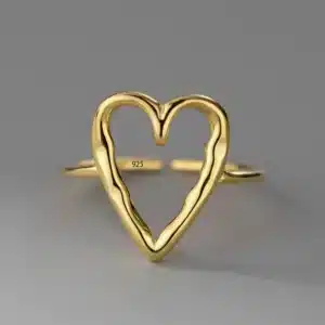 Bague femme coeur ajouré 2