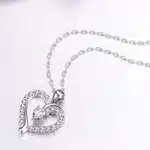 Collier femme coeur brillant luxe 3