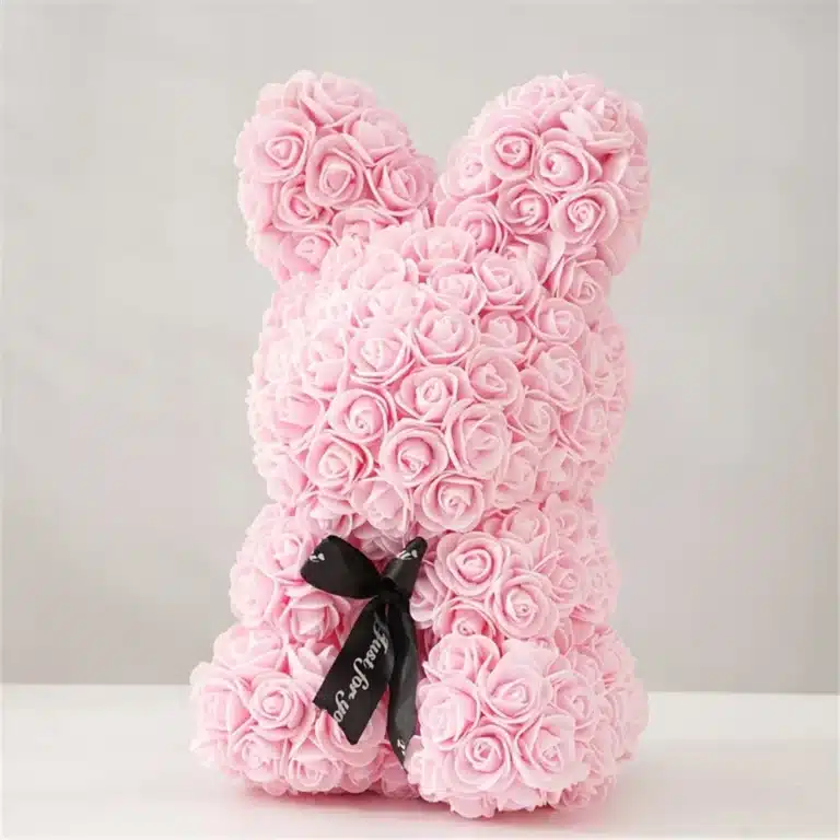 Lapin en roses éternelles Saint Valentin 1