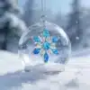 Collier femme flocon de neige opale 5