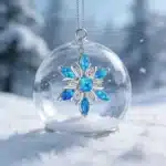 Collier femme flocon de neige opale 5