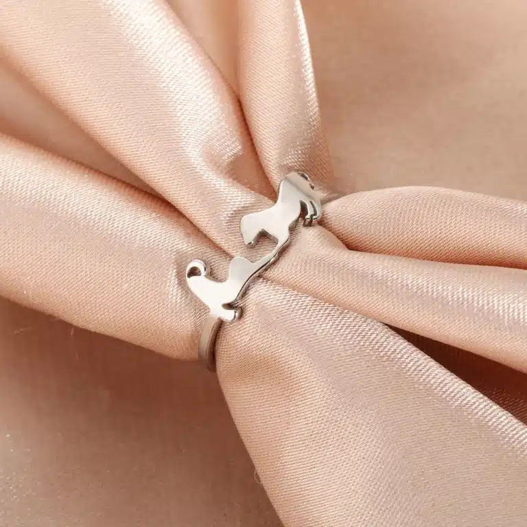 Bague couple chien et chat 3