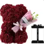 Ours en roses éternelles Saint Valentin avec bouquet 5