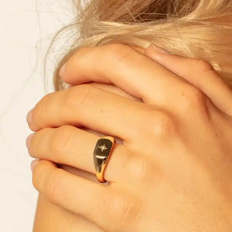 Bague chevalière vintage femme 2