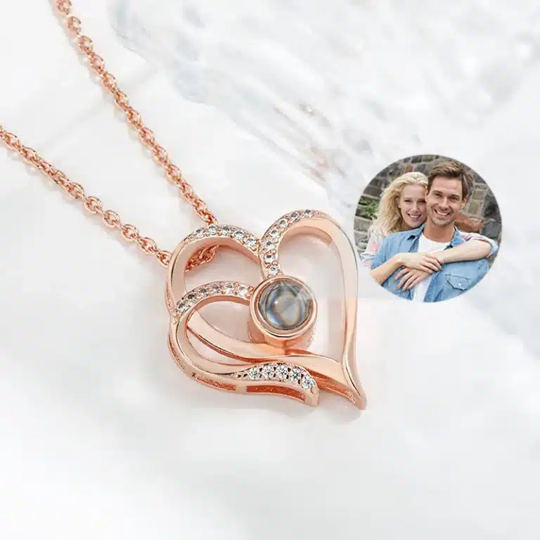 Collier femme photoprojection coeur 4