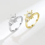 Bague femme soleil ajustable 4