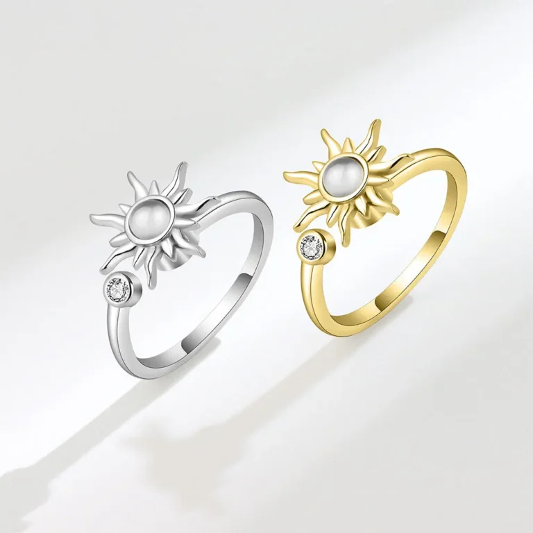 Bague femme soleil ajustable 4