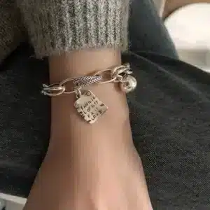 Bracelet message gravé famille 1