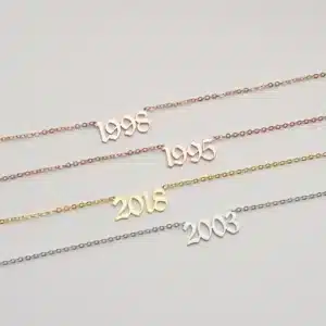 Collier femme personnalisé date importante 2