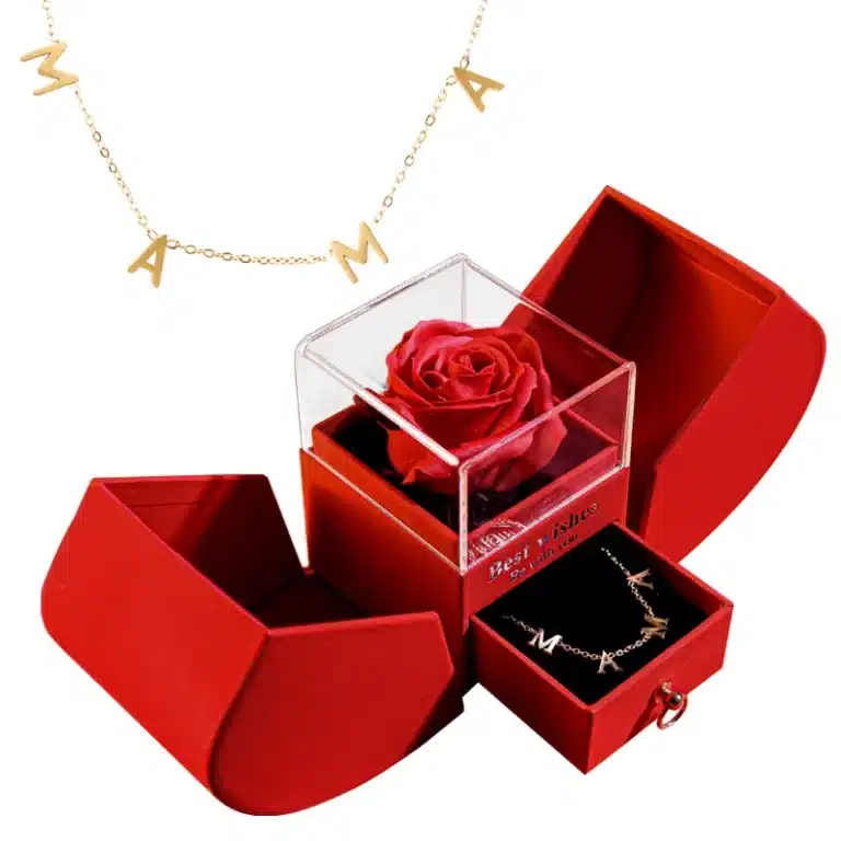 Coffret cadeau rose éternelle fête des mères 2