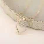 Collier femme coeur doré brillant avec couronne 5