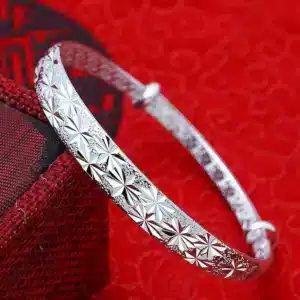Bracelet jonc floral pour femme 1