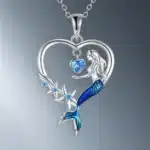 Collier femme coeur sirène 1