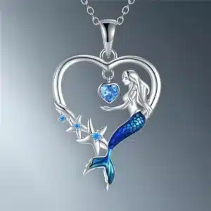 Collier femme coeur sirène 1