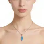 Collier femme opale allongé 5