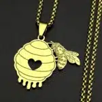 Collier couple ruche abeille 1