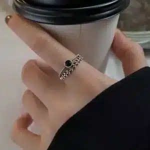 Bague femme onyx vintage 1