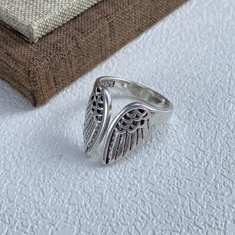 Bague femme ailes d'ange argent 1