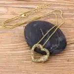Collier cœur mousqueton arc-en-ciel femme 3