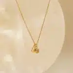Collier femme personnalisé projection photo avec initiale 6