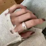 Bague femme jonc bombé argenté 1