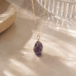 Collier femme améthyste facetée