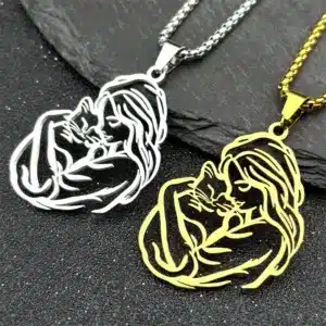 Collier femme avec chat 3
