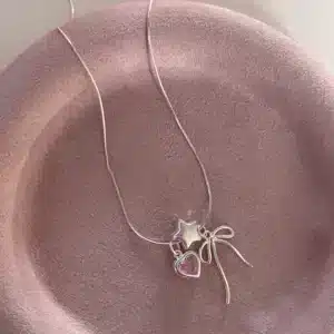 Collier femme ballerine coeur étoile 1