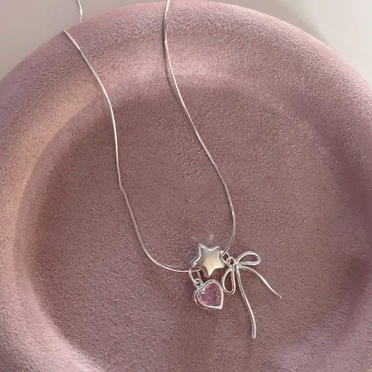 Collier femme ballerine coeur étoile 1