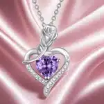 Coffret rose éternelle avec collier et ourson 2