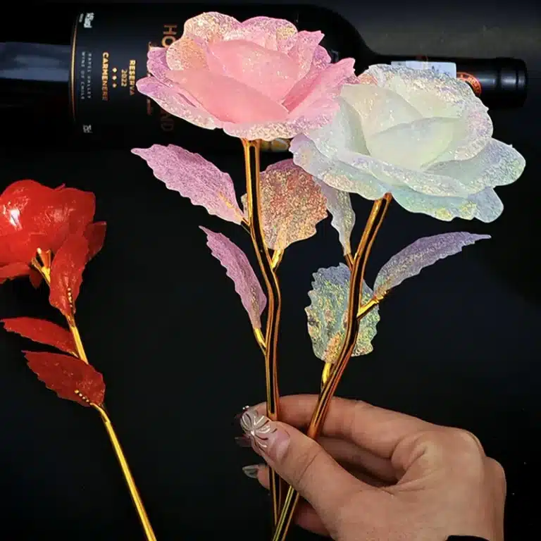 10 roses éternelles brillantes Saint Valentin 1