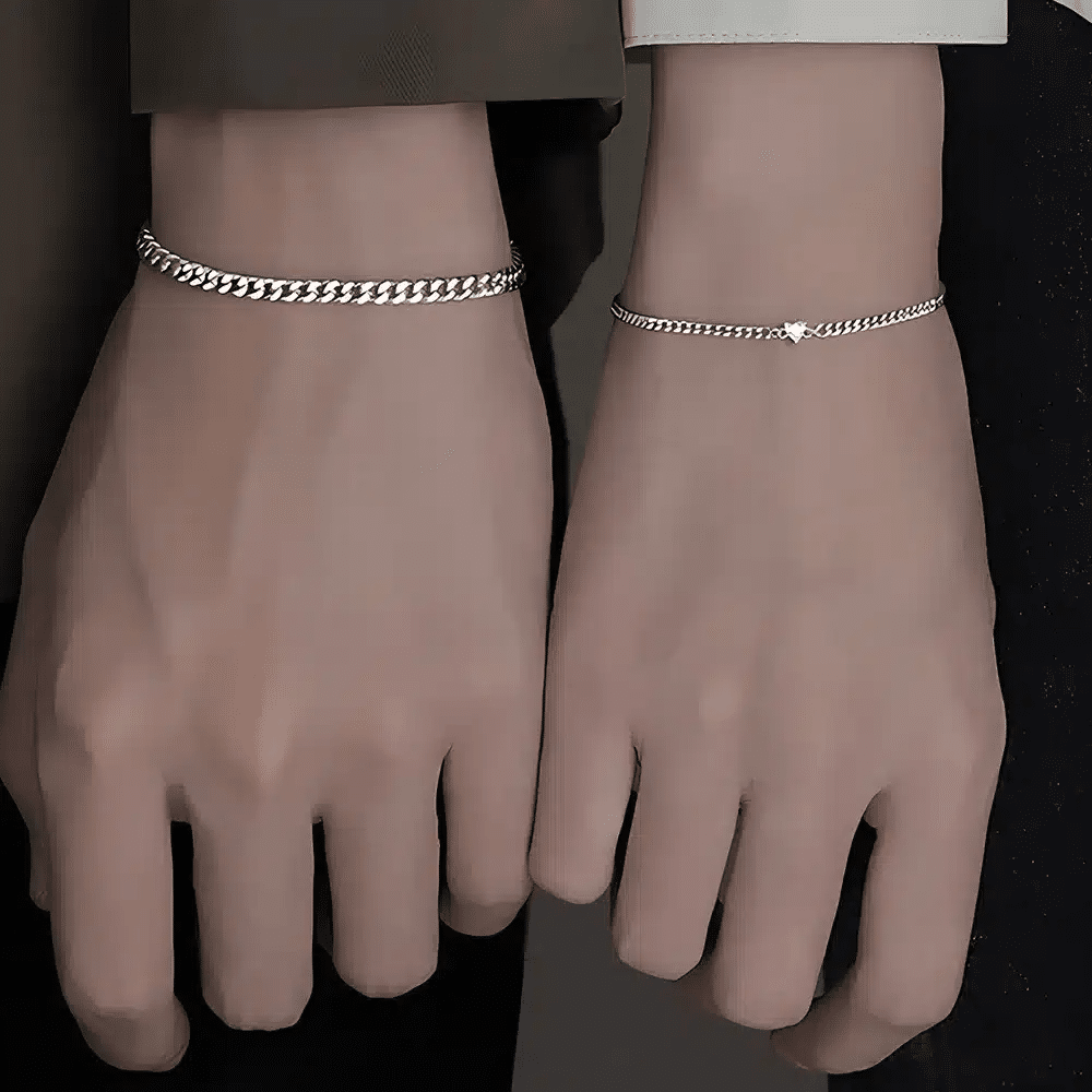 Bracelet couple discret