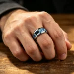 Bague couple vintage peinture 5