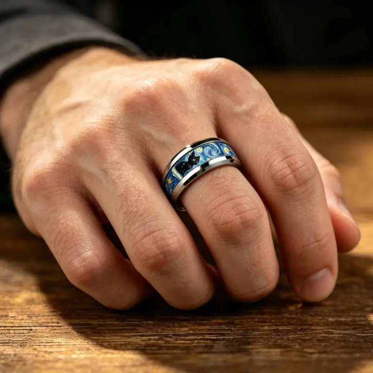 Bague couple vintage peinture 5