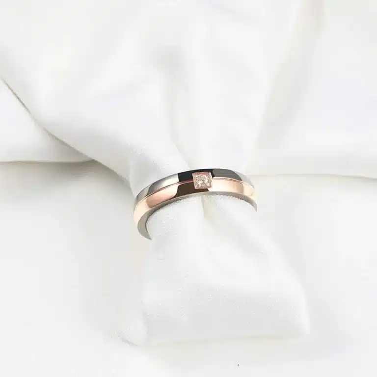 Bague de promesse femme titane 4