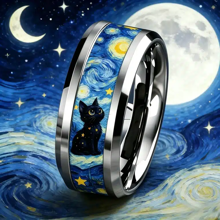 Bague couple vintage peinture 1