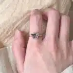 Bague femme fantaisie papillon bleu 1