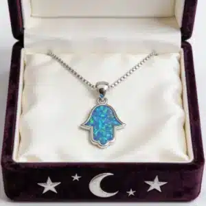 Collier femme main de Fatma opale 6