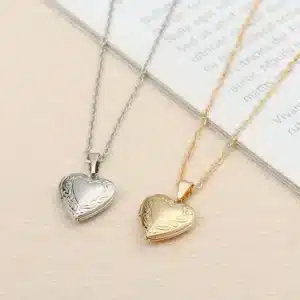 Collier femme médaillon ancien coeur 1