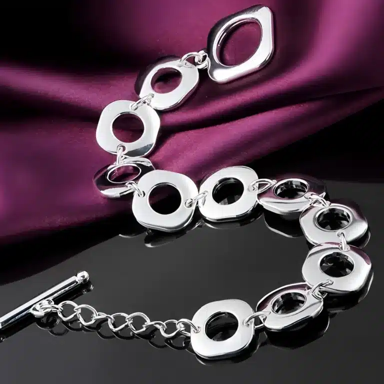 Bracelet femme gros maillons ovales 1