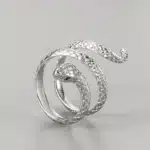 Bague femme serpent spirale 1