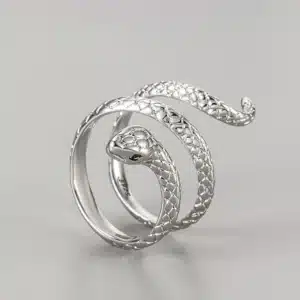 Bague femme serpent spirale 1