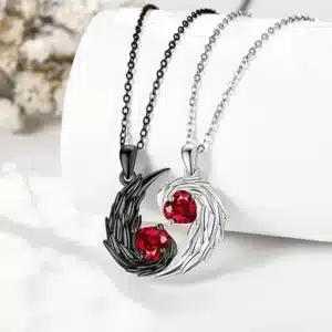 Collier couple ange démon chaine 1