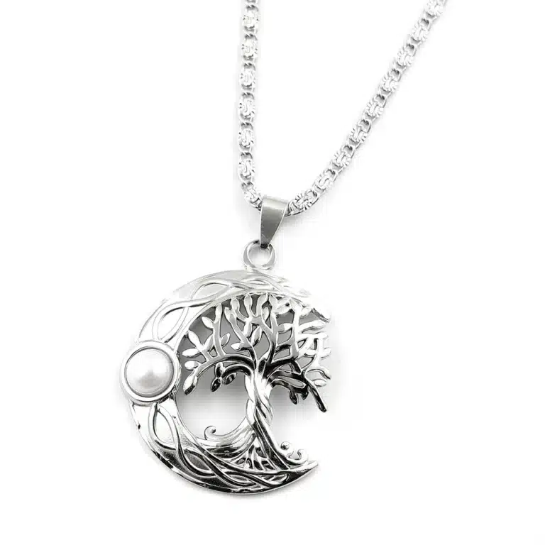 Collier couple arbre de vie argent et doré 5