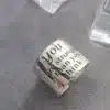 Bague femme manchette mot doux 1