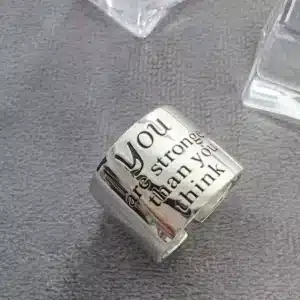 Bague femme manchette mot doux 1